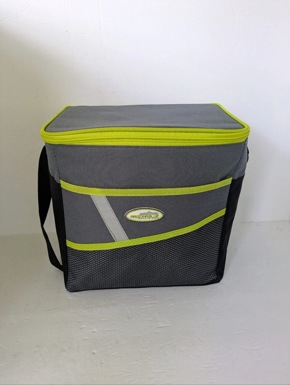 Arizona Blue Artic Pak Gray & Lime Insulated Cooler Bag Travel Luggage Bag